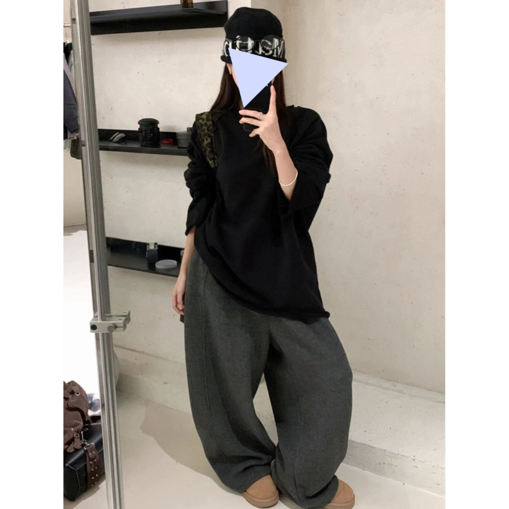 12月零動腦的穿搭公式~陷入選色障礙的時候捲邊寬鬆長tee-細節圖5