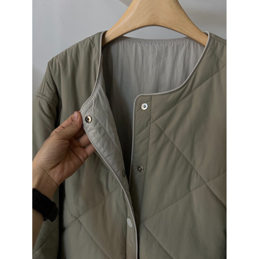 12月零動腦的穿搭公式~自體散發了又帥又自然水洗菱格休閒外套-細節圖7