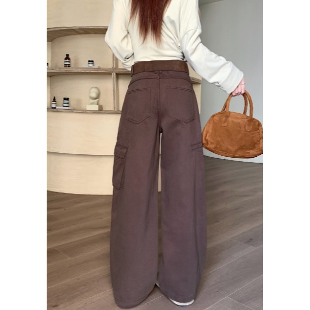 12月零動腦的穿搭公式~下半身就是時髦進階款復古色口袋牛仔工裝褲-細節圖2