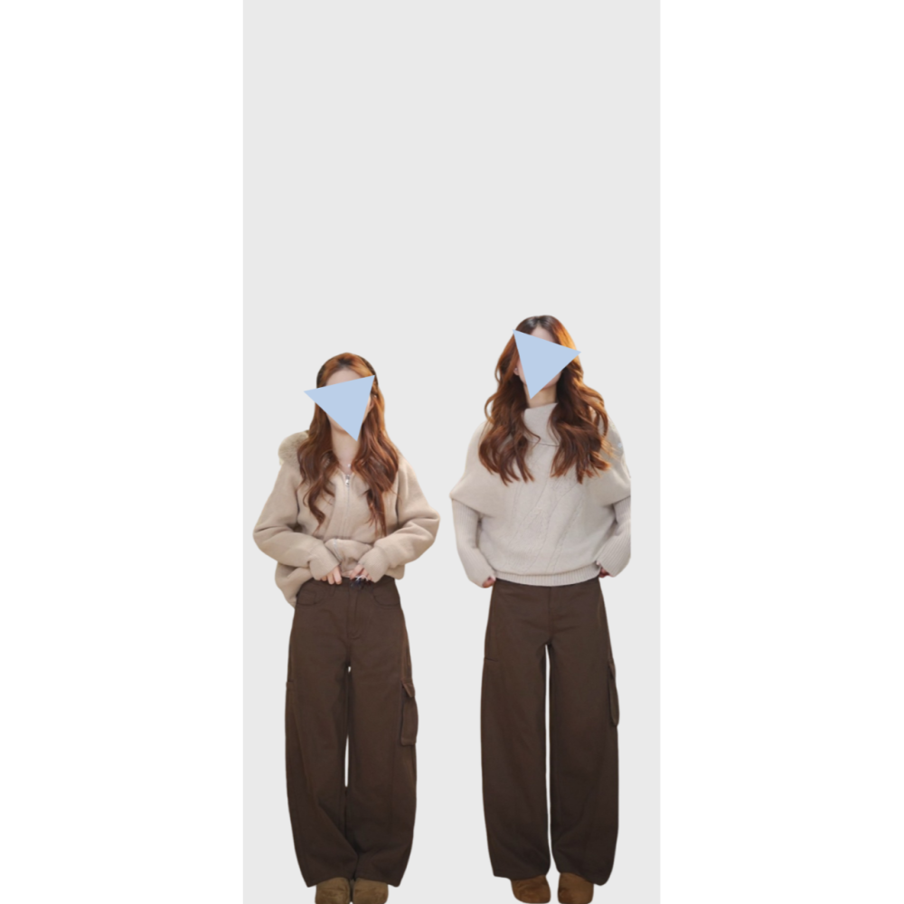 12月零動腦的穿搭公式~下半身就是時髦進階款復古色口袋牛仔工裝褲-細節圖4