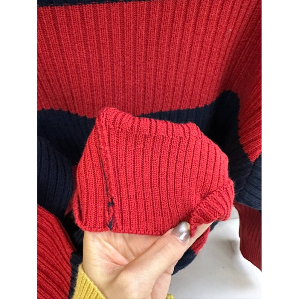 12月零動腦的穿搭公式~好穿好搭就會一直搭高領條紋針織衫-細節圖7