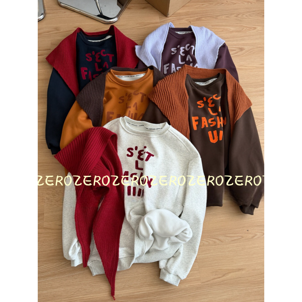 12月零動腦的穿搭公式~絕對保暖絕對喜歡字母印花長tee配披肩-細節圖2