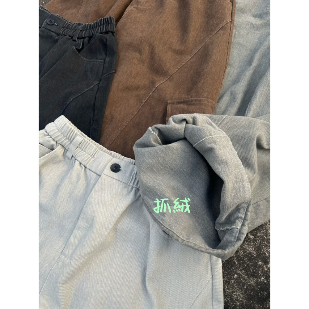 12月零動腦的穿搭公式~連穿N年還是會選這一條抓絨口袋工裝休閒褲-細節圖5