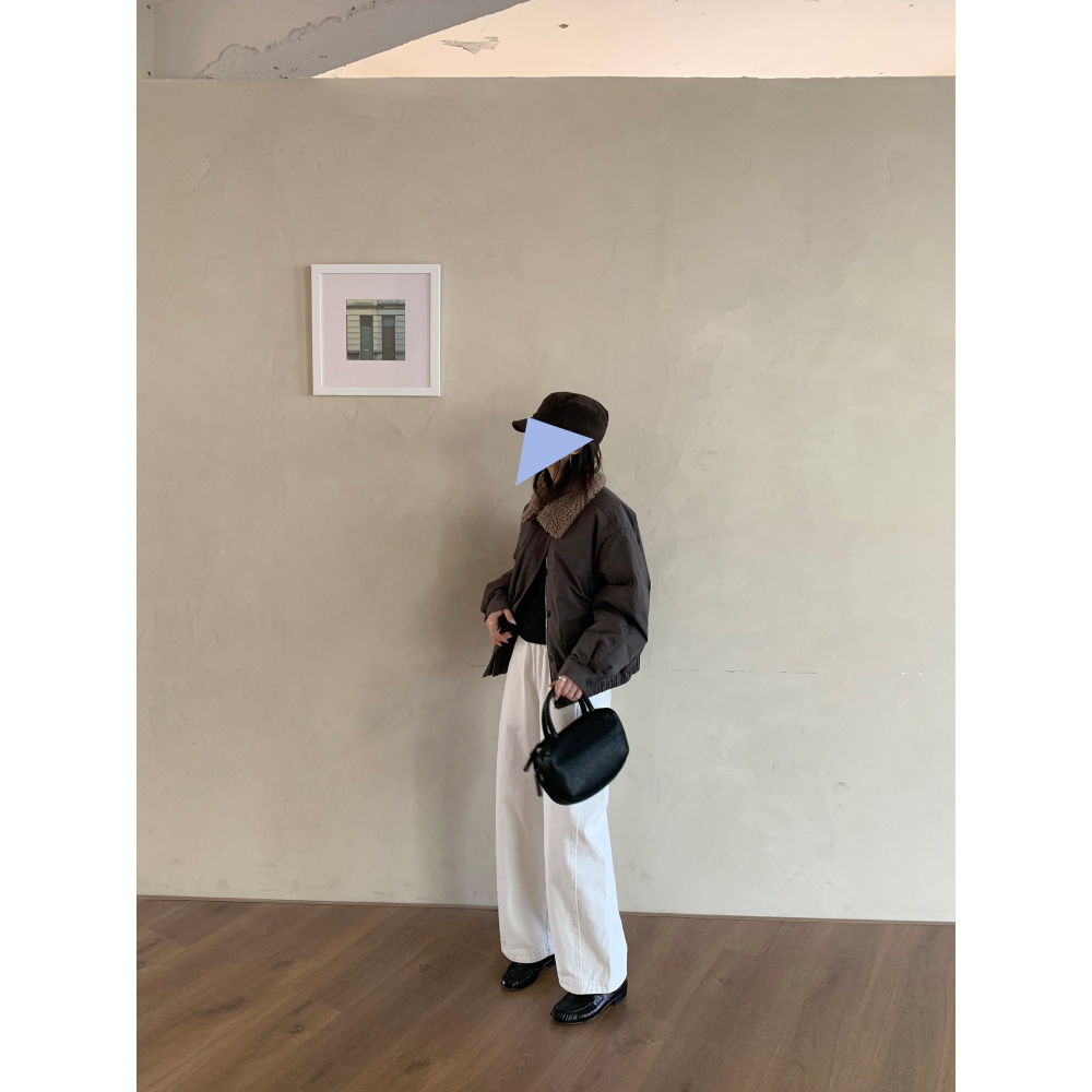 1月日常穿搭零動腦的漂亮好朋友~實在是很難讓人不喜歡啊直筒休閒褲-細節圖2