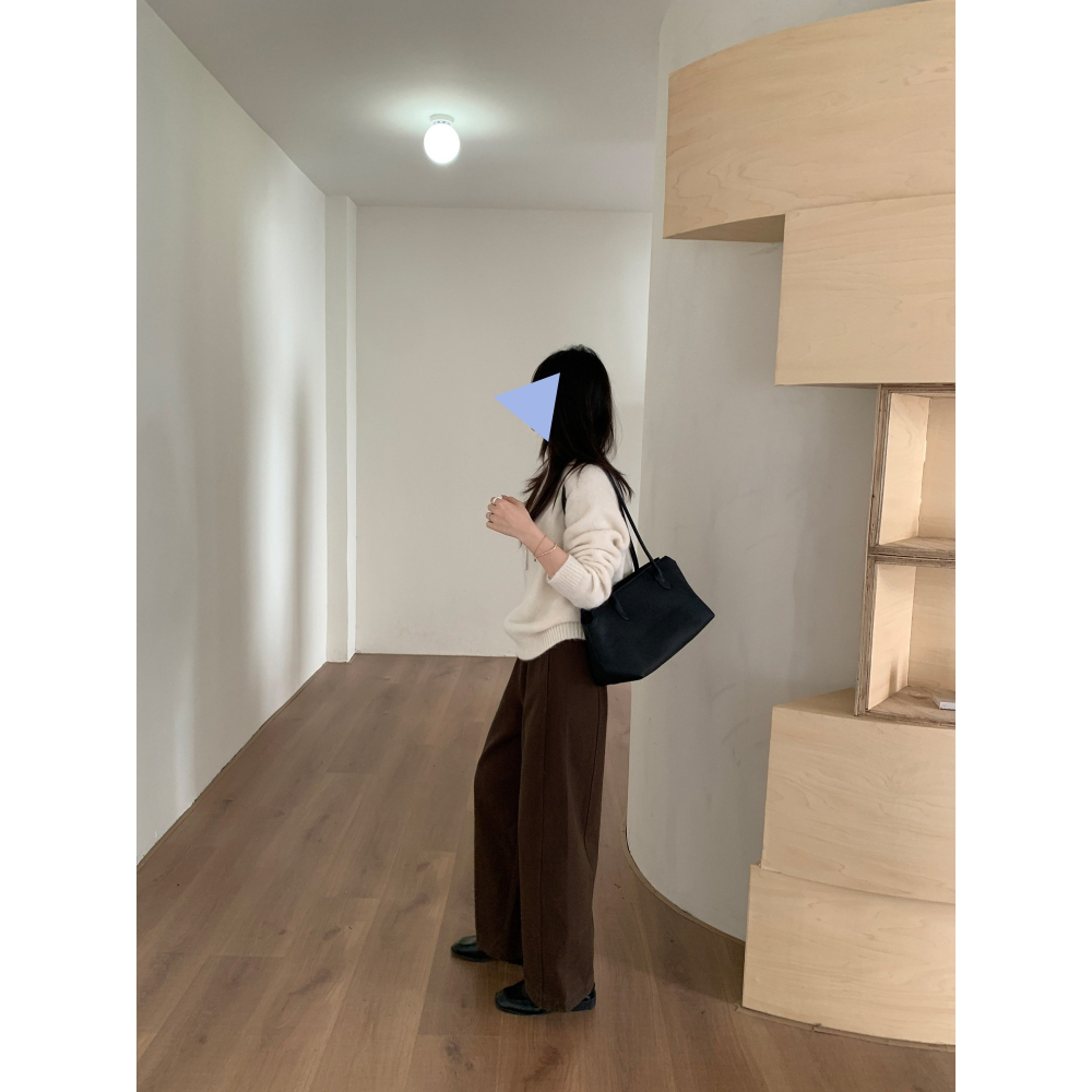 1月日常穿搭零動腦的漂亮好朋友~實在是很難讓人不喜歡啊直筒休閒褲-細節圖4