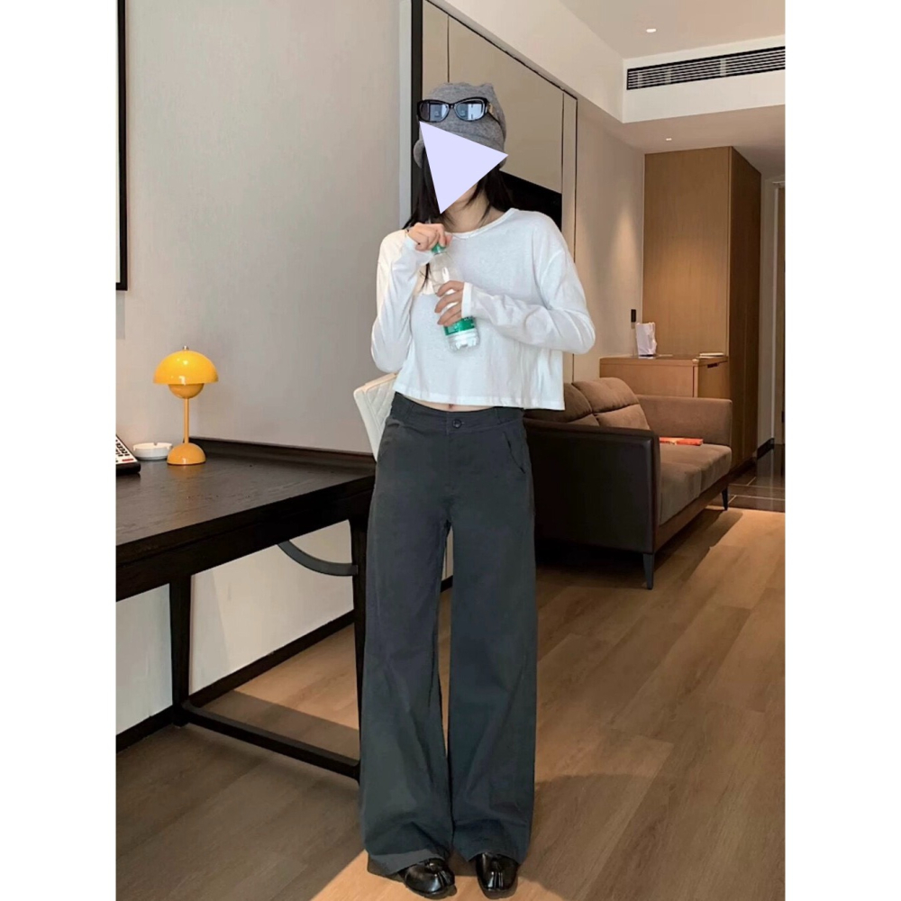 1月日常穿搭零動腦的漂亮好朋友~＂春＂看就是喜歡直筒休閒褲-細節圖4