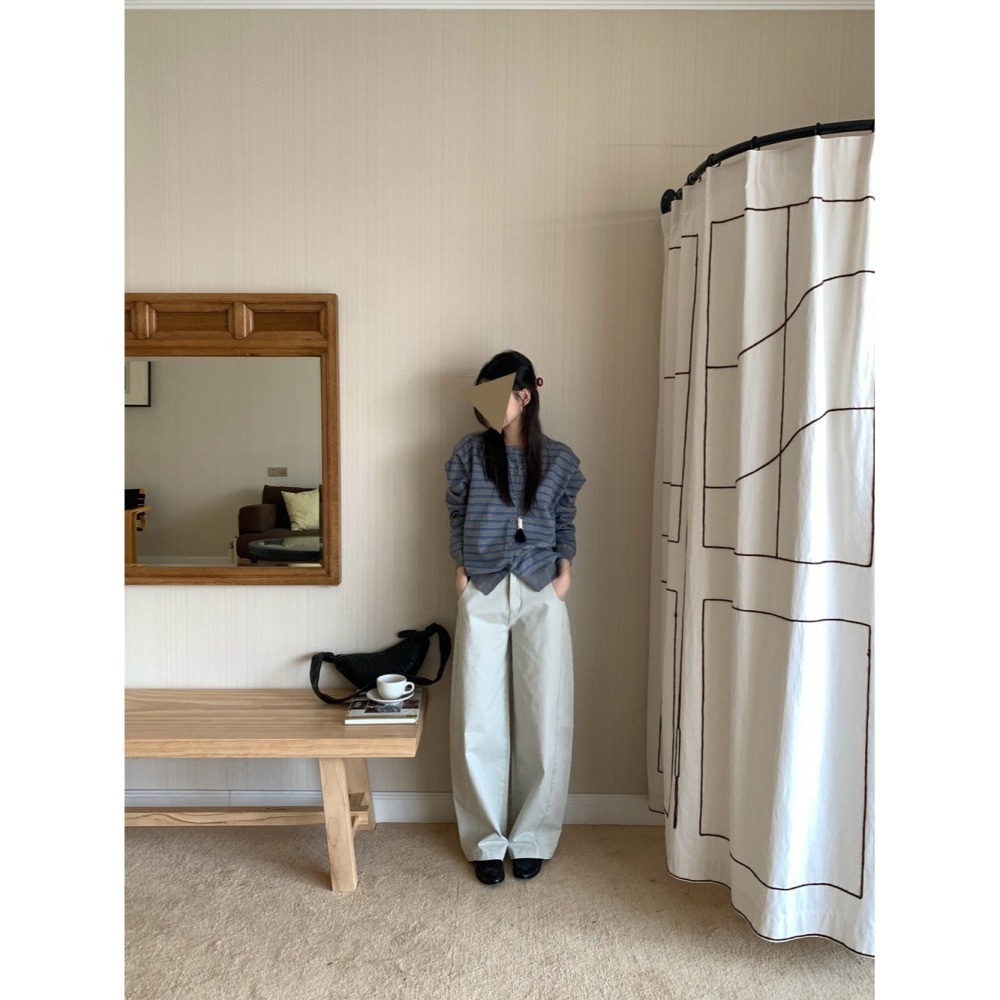 1月日常穿搭零動腦的漂亮好朋友~＂春＂適合日常走闖簡約寬闊休閒褲-細節圖4