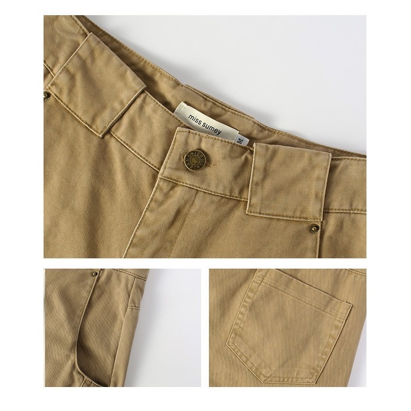 1月日常穿搭零動腦的漂亮好朋友~＂春＂適合日常走闖簡約寬闊休閒褲-細節圖5