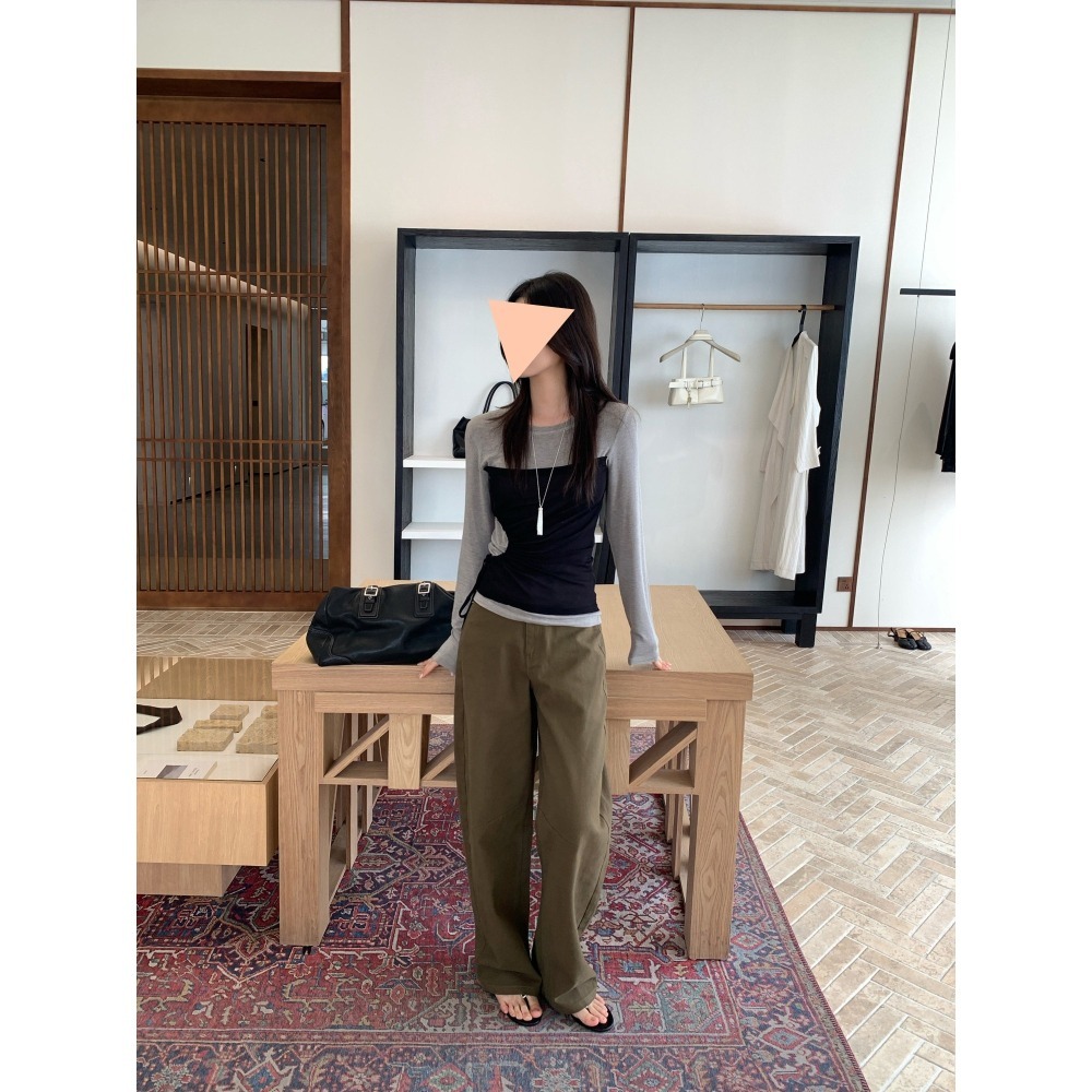 1月日常穿搭零動腦的漂亮好朋友~＂春＂就是一副愜意自在微彎刀休閒褲-細節圖5