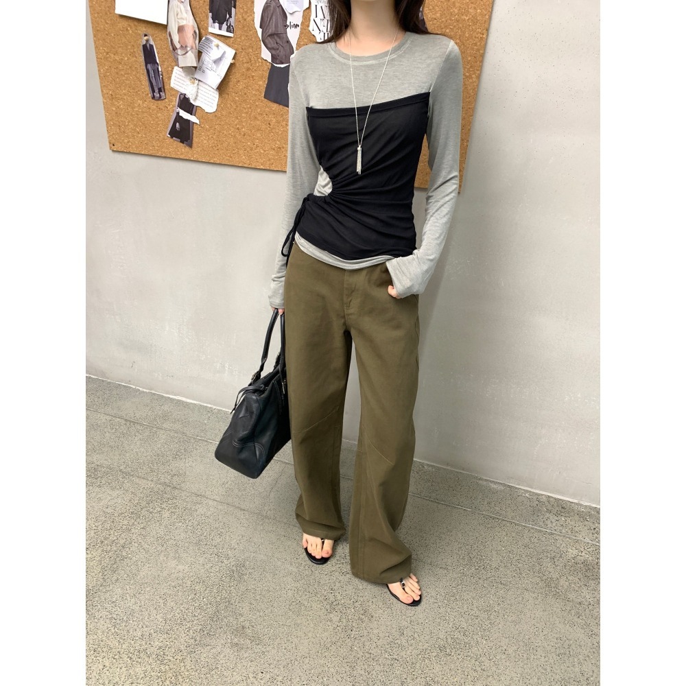 1月日常穿搭零動腦的漂亮好朋友~＂春＂就是一副愜意自在微彎刀休閒褲-細節圖6