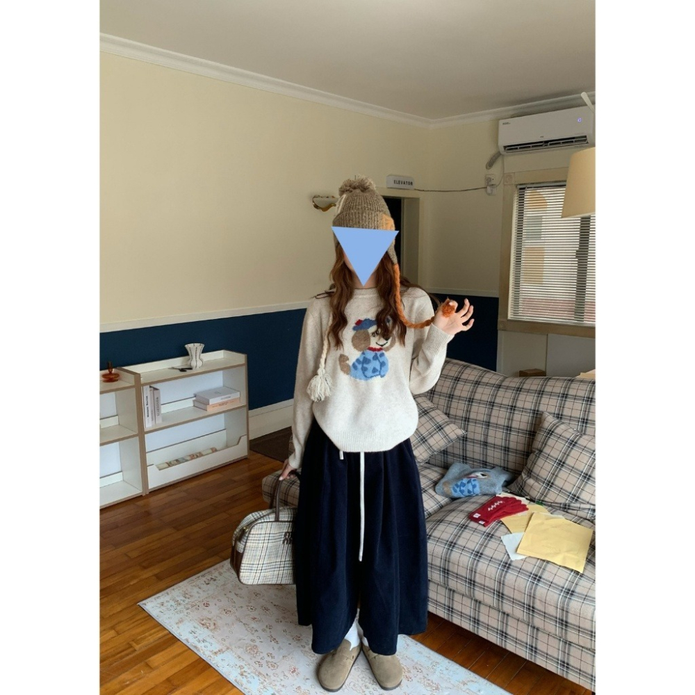 1月日常穿搭零動腦的漂亮好朋友~＂春＂梨形身材先包色再說8分抽繩燈芯絨休閒褲-細節圖4