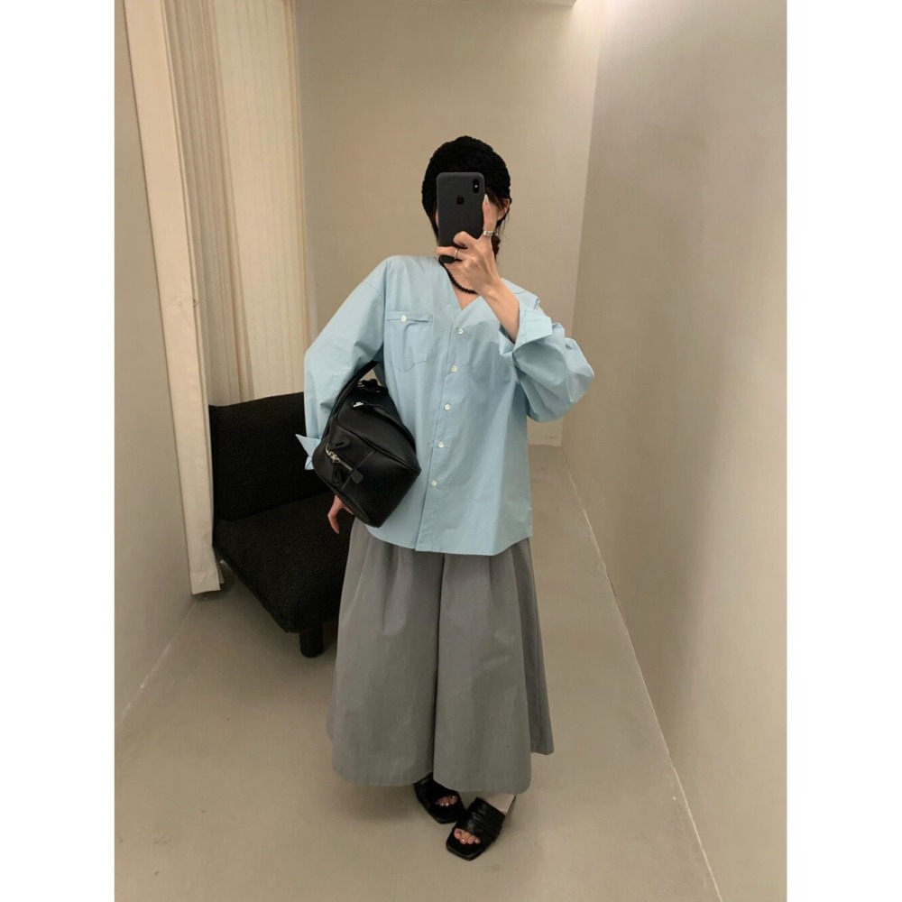 3月早春~經典百搭v領襯衫-細節圖4