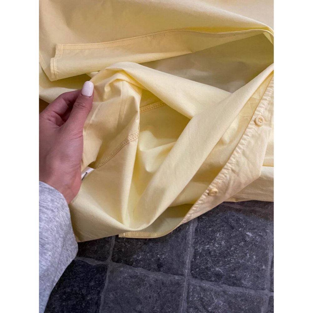 3月早春~極簡百搭v領袖縮口襯衫-細節圖2