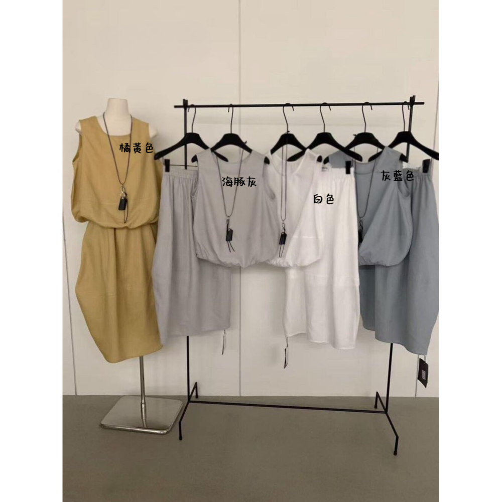 3月早春~天氣漸漸要變熱可以先準備了無袖背心+彎刀休閒裙-細節圖8