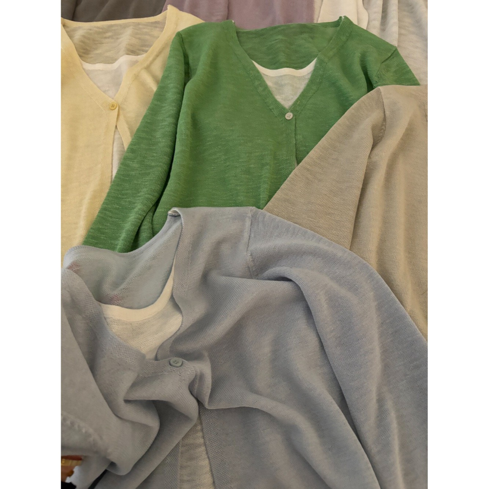 3月早春~色系好好看撞色假兩件針織衫-細節圖3