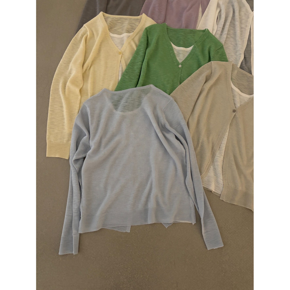 3月早春~色系好好看撞色假兩件針織衫-細節圖6