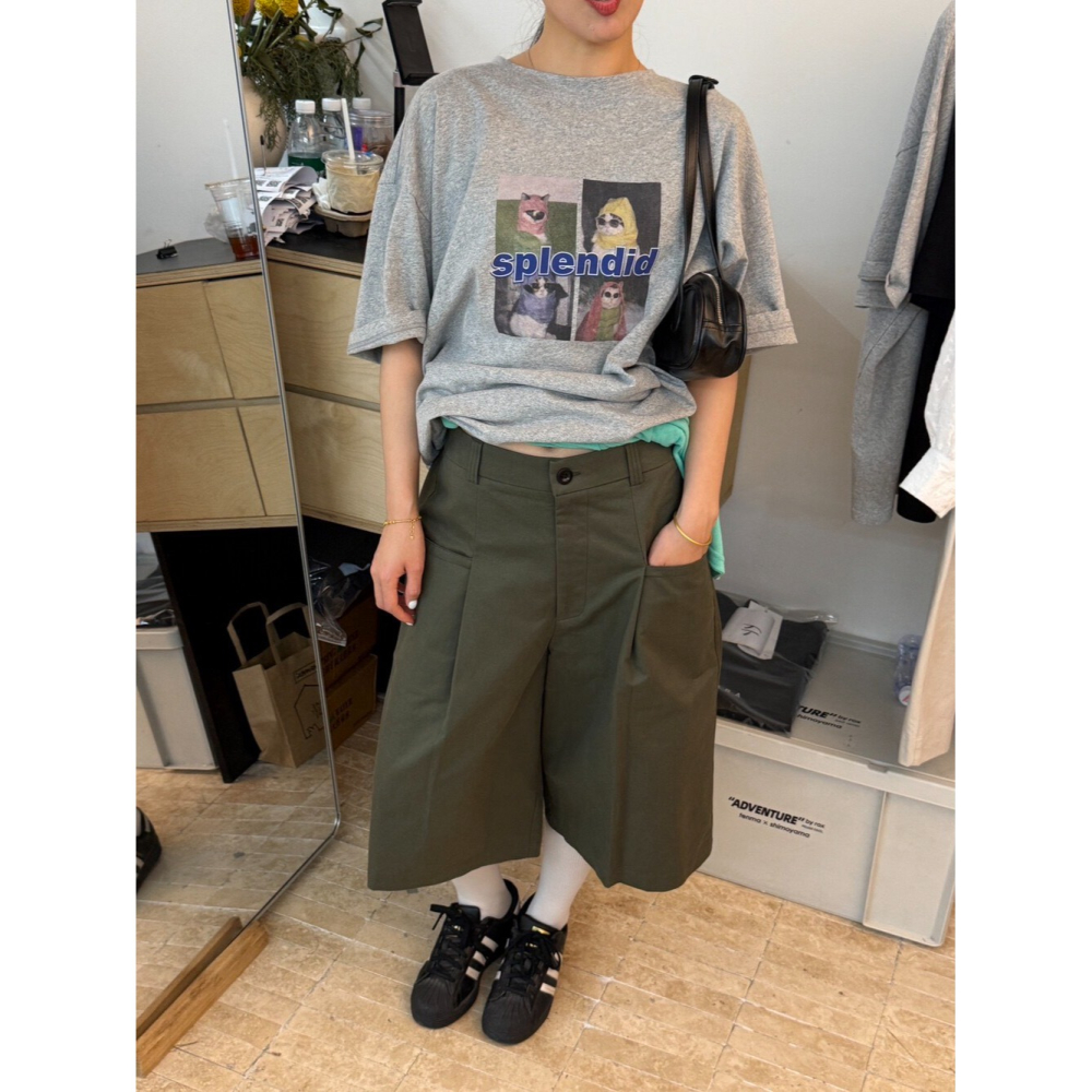 3月早春~貓咪印花短T-細節圖4