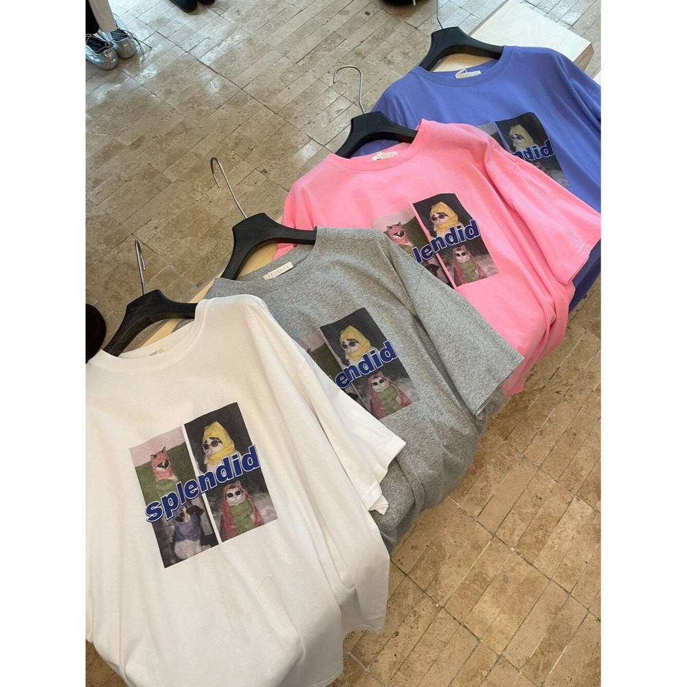 3月早春~貓咪印花短T-細節圖7