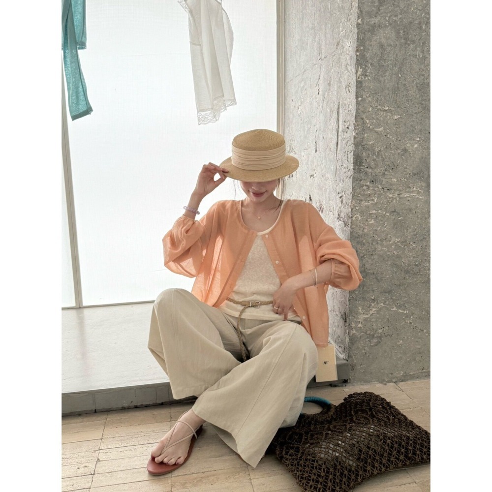 4月遲早要迎接暖春盛夏~簡約超舒服防曬衫+背心-細節圖4