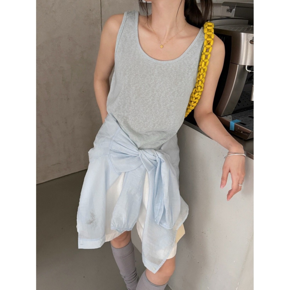 4月遲早要迎接暖春盛夏~簡約超舒服防曬衫+背心-細節圖6