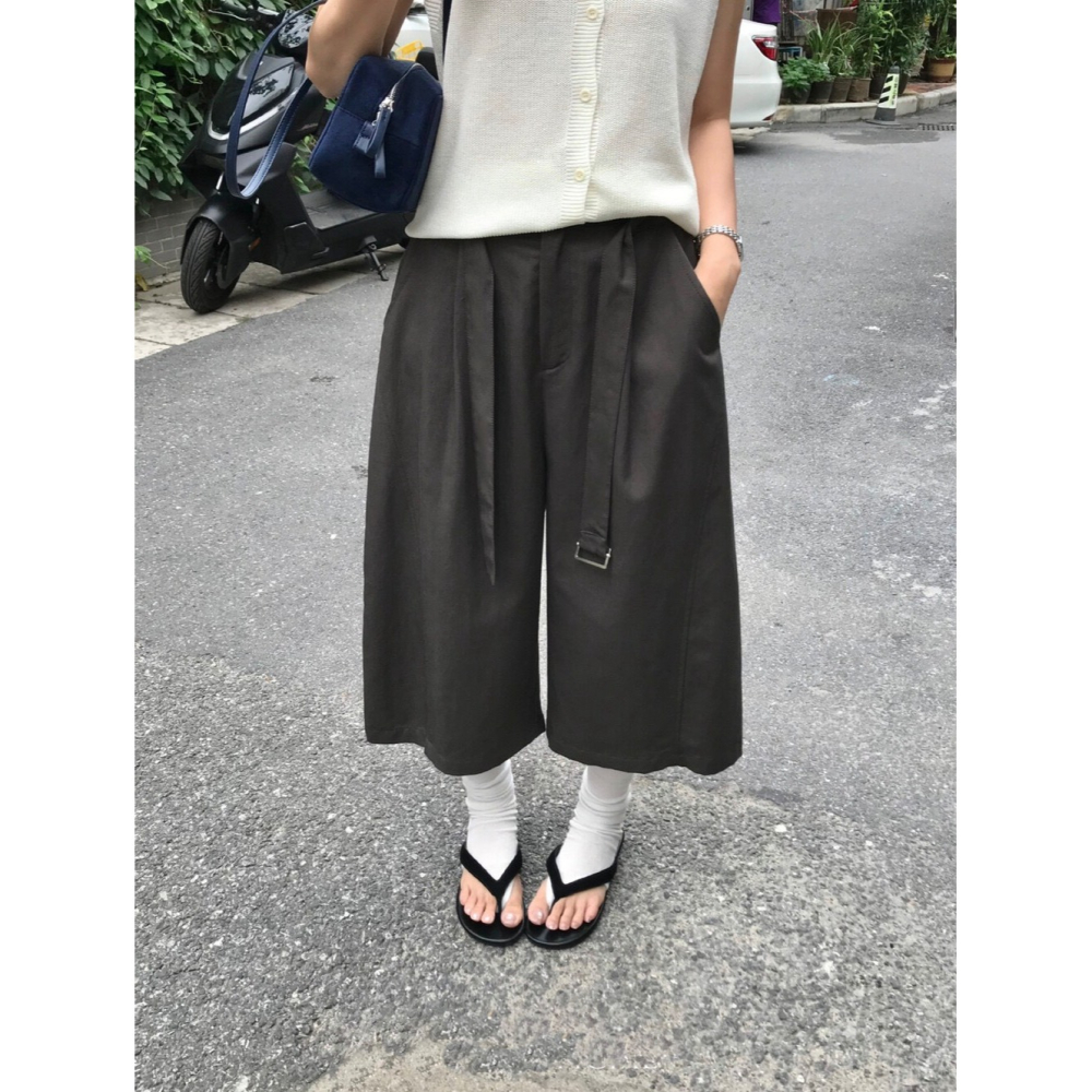 4月遲早要迎接暖春盛夏~百搭慵懶寬鬆7分休閒褲-細節圖2