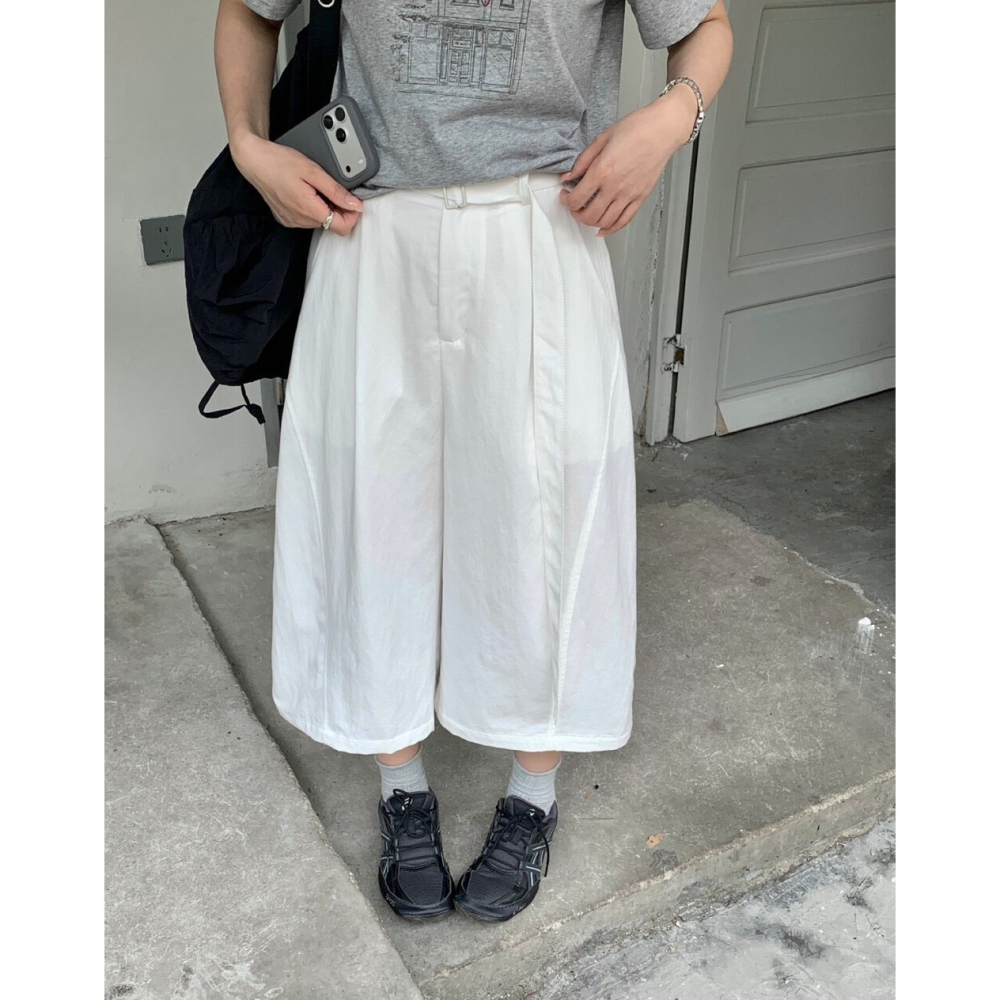 4月遲早要迎接暖春盛夏~百搭慵懶寬鬆7分休閒褲-細節圖3