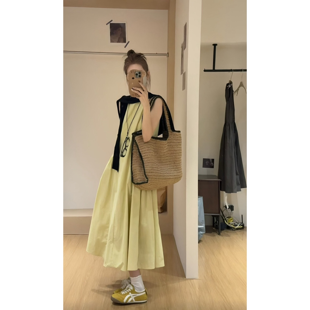 4月遲早要迎接暖春盛夏~藏屁股藏大腿長度完美連身裙-細節圖4