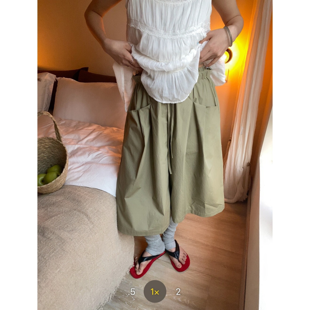 6月~不愛穿裙子、但又想要裙裝鬆弛感」女孩的超級救星！ 5分寬鬆休閒褲-細節圖4