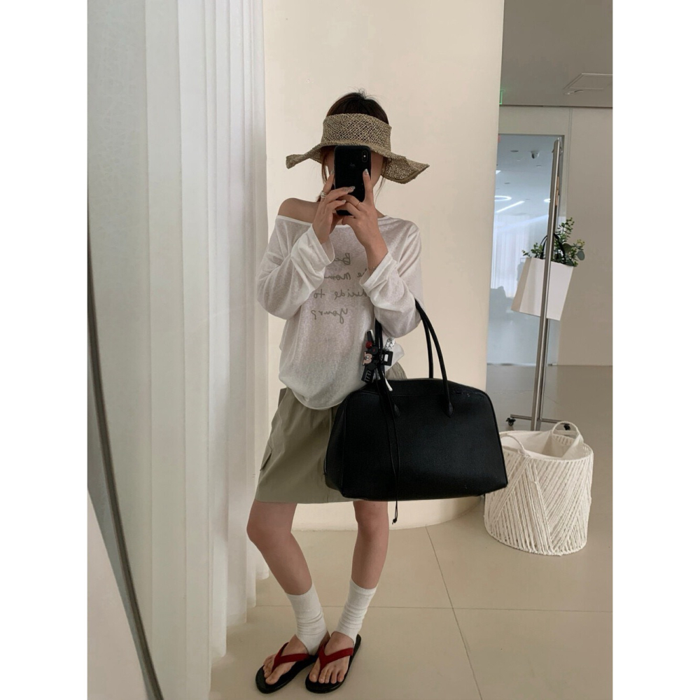 6月~整個人散發出一種南法度假不費力、慵懶鬆弛感  長T+裙子 套裝-細節圖2