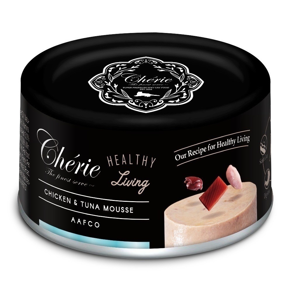 Cherie 法麗 貓罐頭 黑罐 80g 160g 低磷 全照護主食罐 貓主食罐 絲滑慕斯口感 挑食貓最愛 腎貓可吃-規格圖6