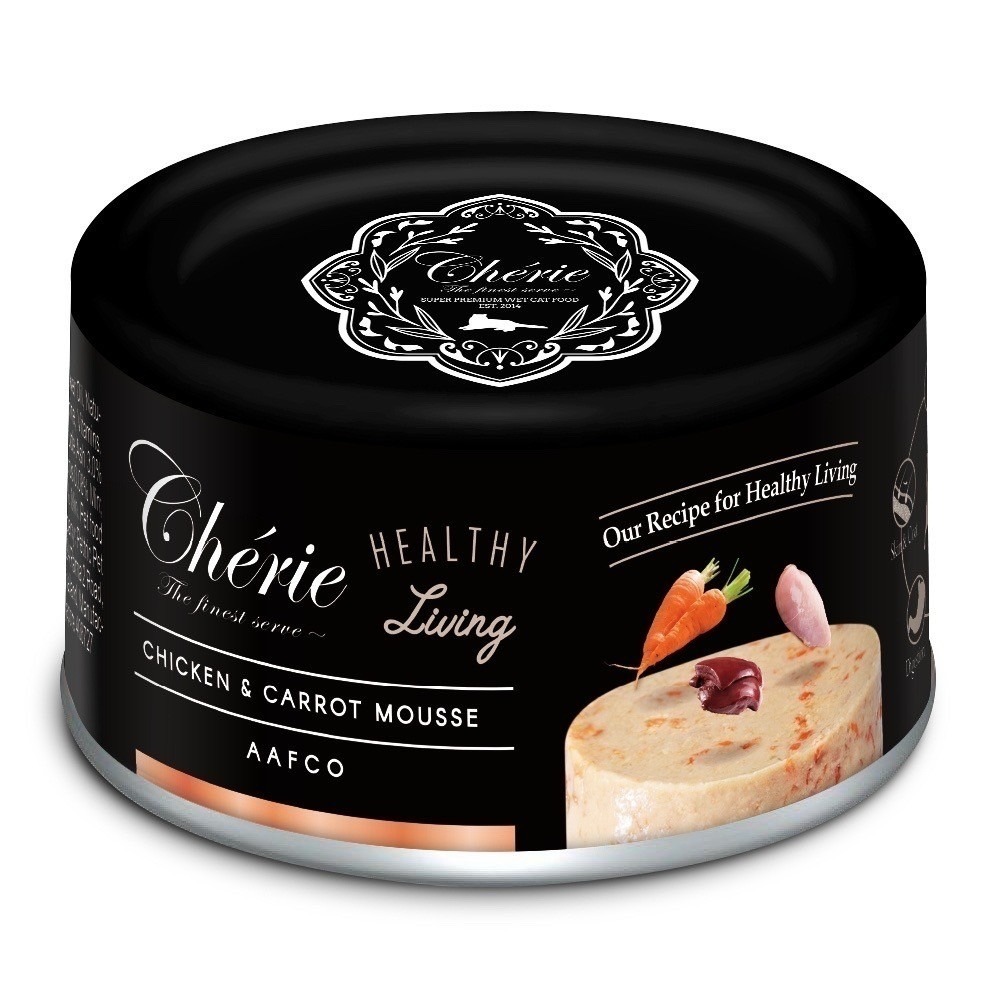 Cherie 法麗 貓罐頭 黑罐 80g 160g 低磷 全照護主食罐 貓主食罐 絲滑慕斯口感 挑食貓最愛 腎貓可吃-規格圖6