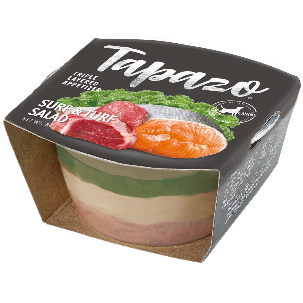 TAPAZO 特百滋 狗罐頭 三層杯 80g 主食罐 雙炫慕斯杯78g 犬罐頭 罐頭 罐罐 犬罐-規格圖4
