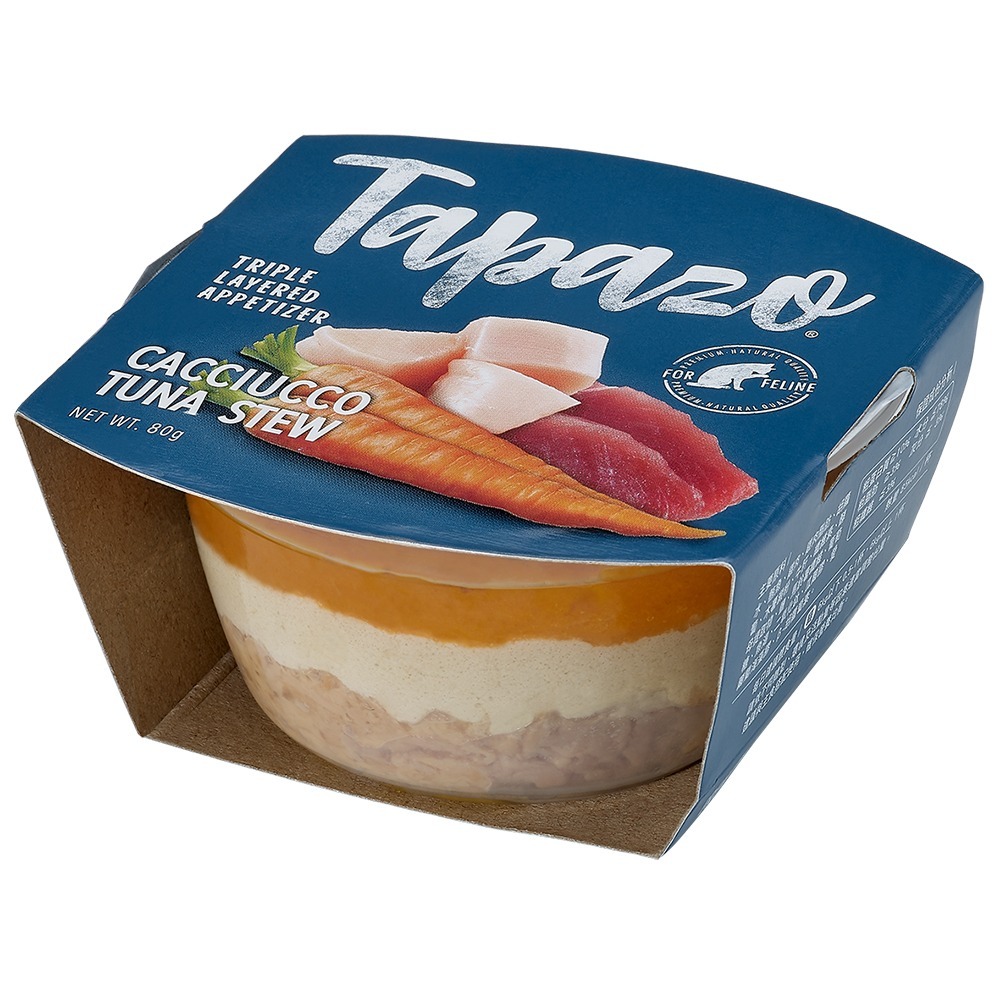 TAPAZO 特百滋 貓罐頭 三層杯 80g 主食罐 寵物罐頭 雙炫慕斯杯78g 罐頭 三層杯 罐罐 貓罐 貓餐包-規格圖2