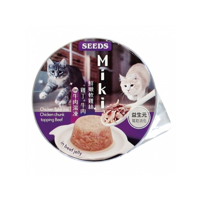 惜時 seeds 貓罐頭 Miki 80g 特級 機能 愛貓 餐杯 貓罐 貓餐盒 貓餐包 miki-細節圖2