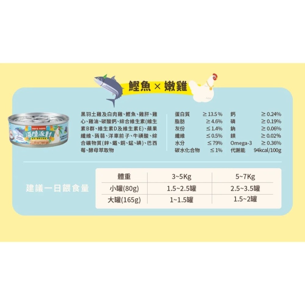 HeroMama 貓罐頭 主食罐 80g 溯源鮮肉 海陸派對 系列 貓餐包 貓餐盒  貓罐 英雄媽媽-細節圖5