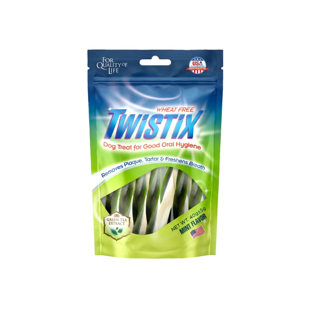 NPIC Twistix 潔牙骨 特緹斯 迷你包 隨身包40g 雙色螺旋 潔牙骨 薄荷口味 起司牛奶 潔牙骨 台灣製