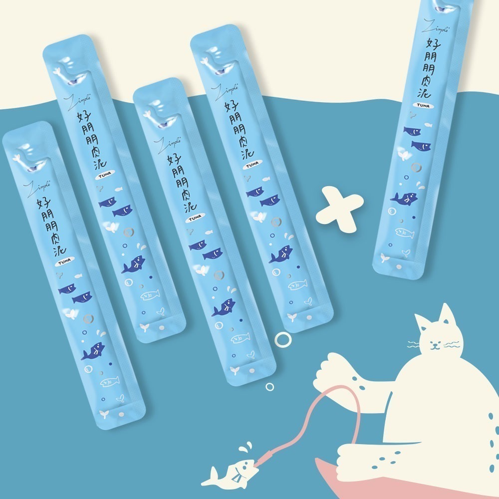 好朋朋 貓肉泥 每條15g 每包5條 雞肉底 鮪魚底 適口性高 濃郁口味 貓點心 貓零食 Zimple-細節圖2