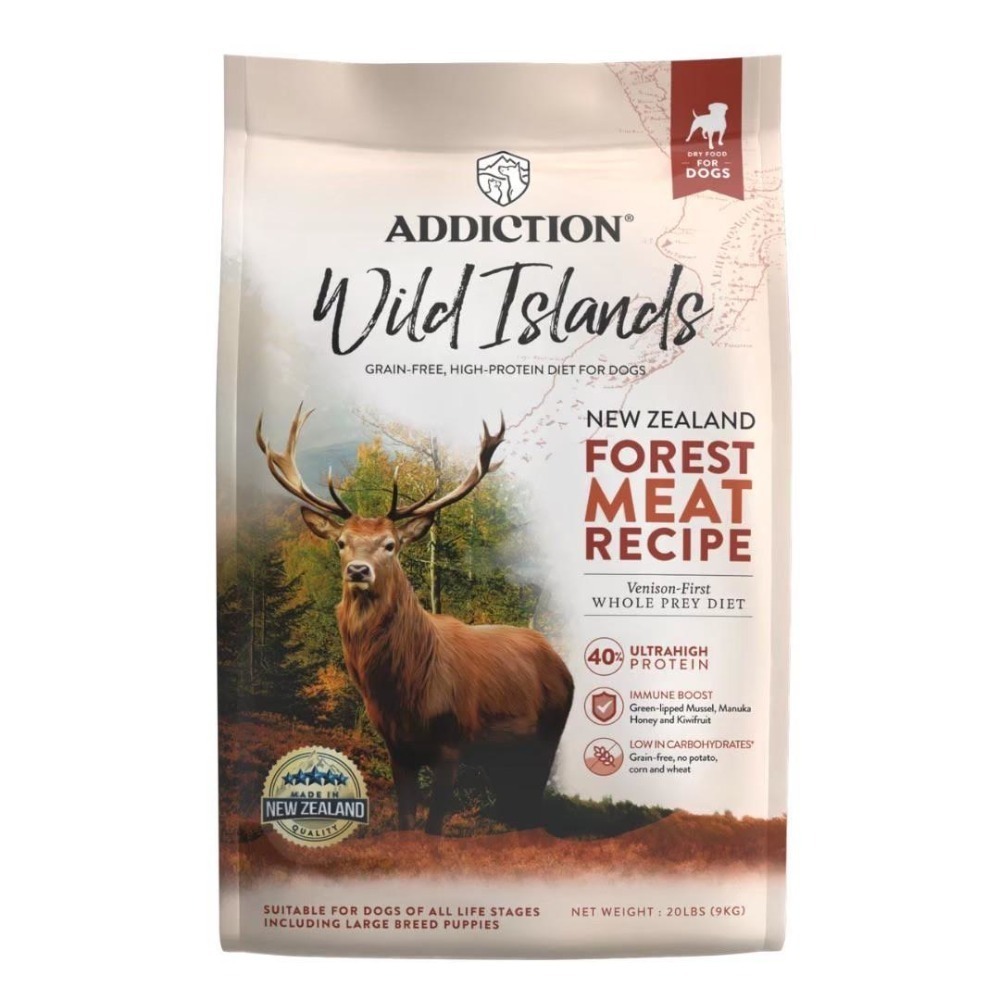 紐西蘭 珍島 狗飼料 高優質蛋白 愛德勝 低碳水 無穀 低敏感 Wild Island ADDICTION-規格圖5