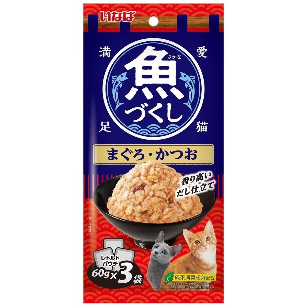 日本 CIAO 貓餐包 60g*3入 全魚宴餐包 滿足愛貓餐包 INABA 高適口性-細節圖4