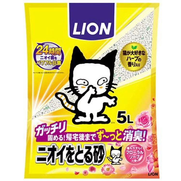 日本 LION 多酚 除臭礦砂 5L 除臭強 凝結好 用量省 礦砂 貓砂 礦沙-細節圖3