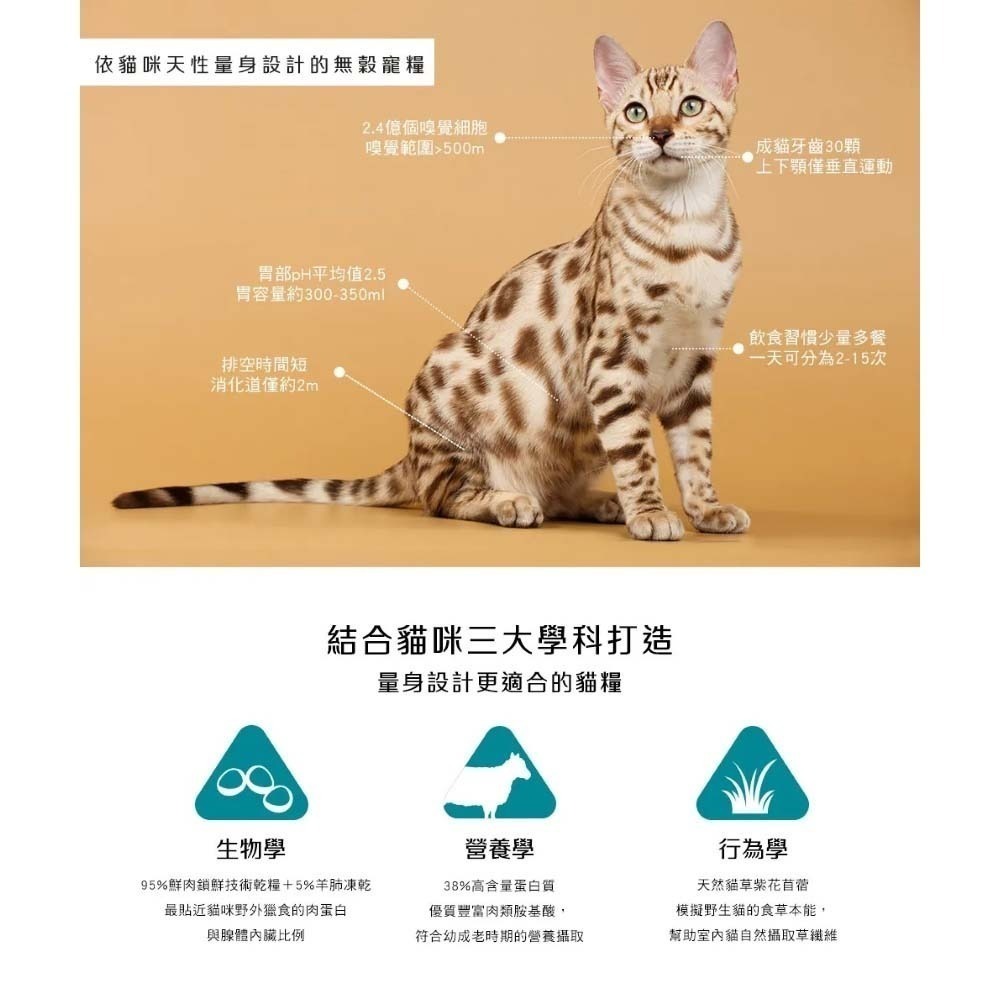 澳洲 奇境 貓飼料 1.8kg 飼料+凍乾 鮮肉糧 適口性極佳 TRILOGY 低敏 無穀 天然糧-細節圖3