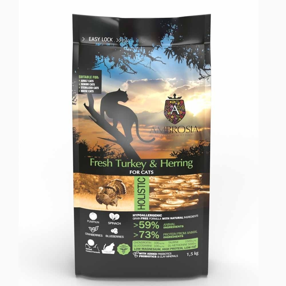 AMBROSIA 安柏希雅 貓飼料 5kg 無穀鮮肉貓糧 神之首選 高肉量 荷蘭製
