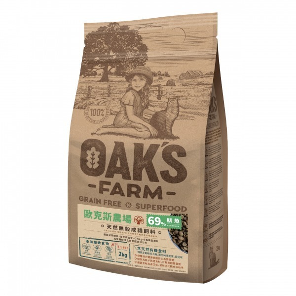 OAKS 歐克斯農場 貓飼料 2kg 單一肉源 低敏感 無穀 歐洲立陶宛-細節圖3