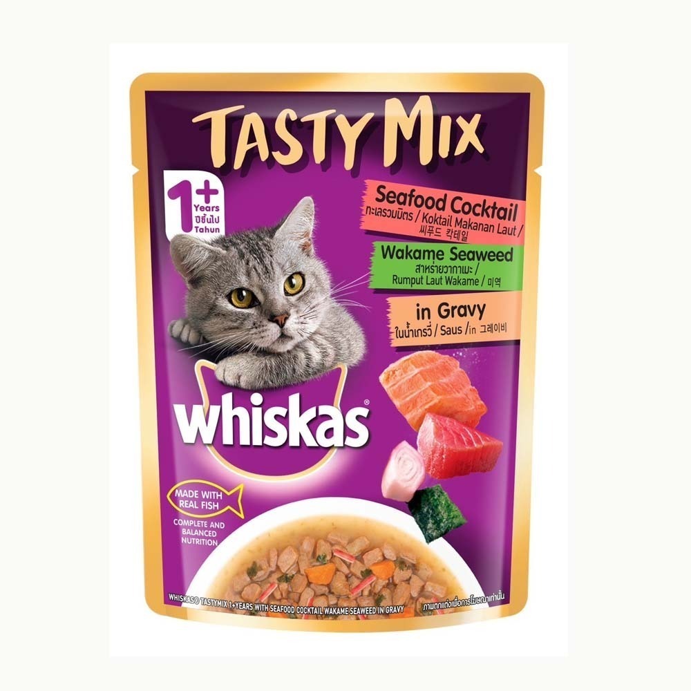 Whiskas 偉嘉 貓餐包 妙鮮包 80g 什錦珍味 70g 貓罐 副食餐包 貓罐頭 貓餐盒-細節圖2