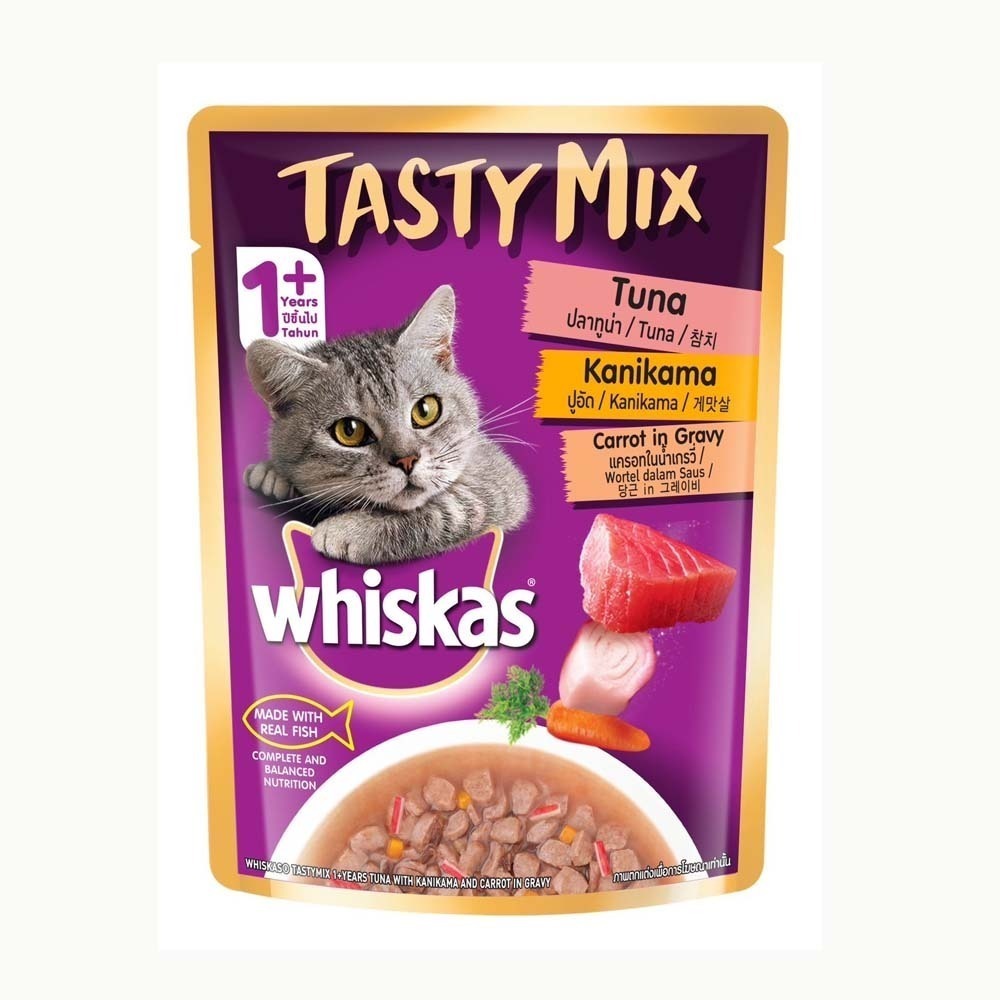 Whiskas 偉嘉 貓餐包 妙鮮包 80g 什錦珍味 70g 貓罐 副食餐包 貓罐頭 貓餐盒-細節圖3