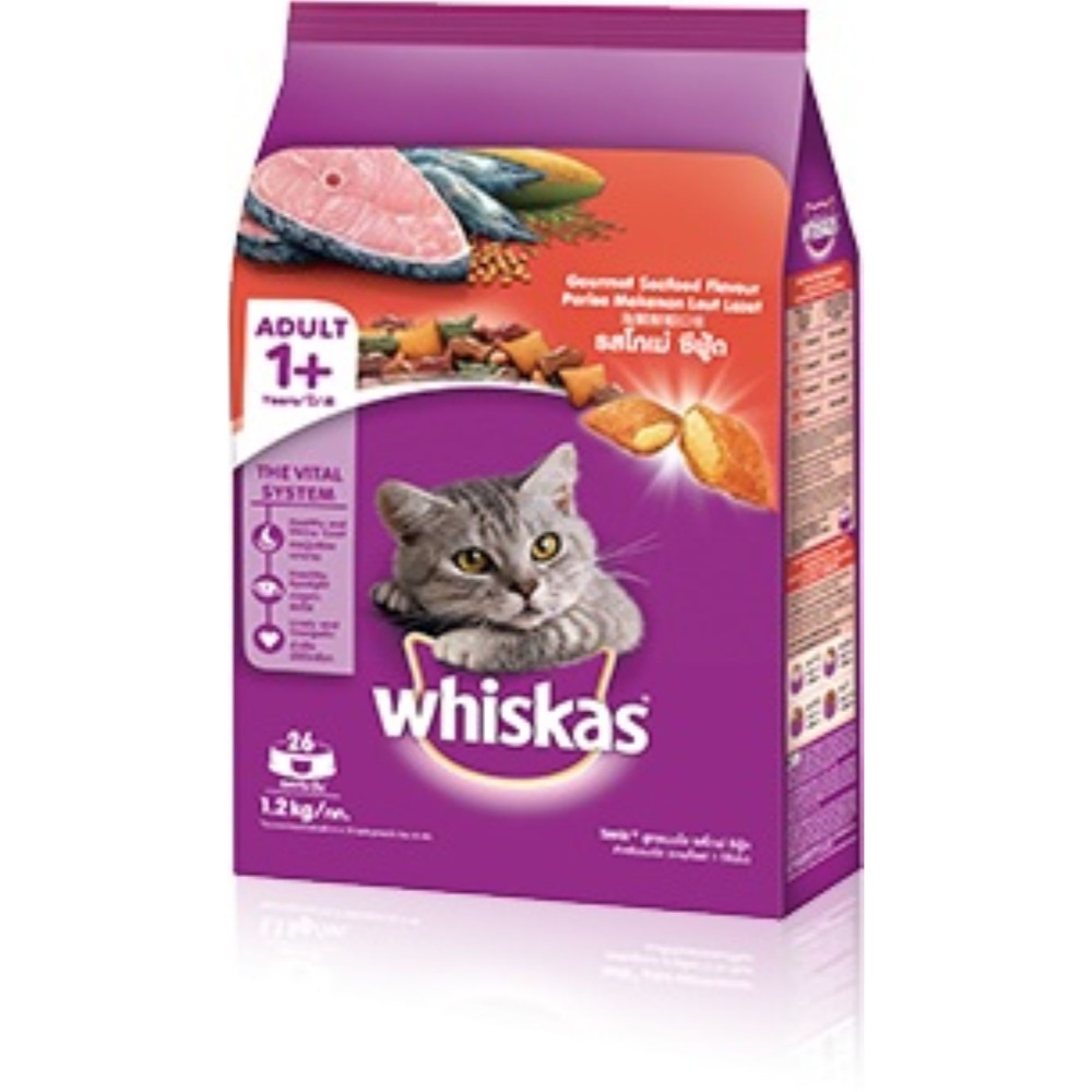 偉嘉 貓飼料 1.1kg 1.2kg 小包裝 多種口味 寵物 貓主食 貓乾糧 Whiskas-規格圖5