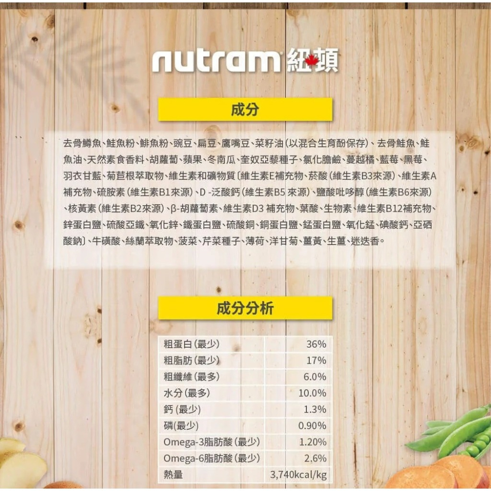 紐頓 貓飼料 無穀全能系列 T22 T24 5.4公斤 挑嘴全齡貓 低敏 天然糧 無穀 Nutram-細節圖3