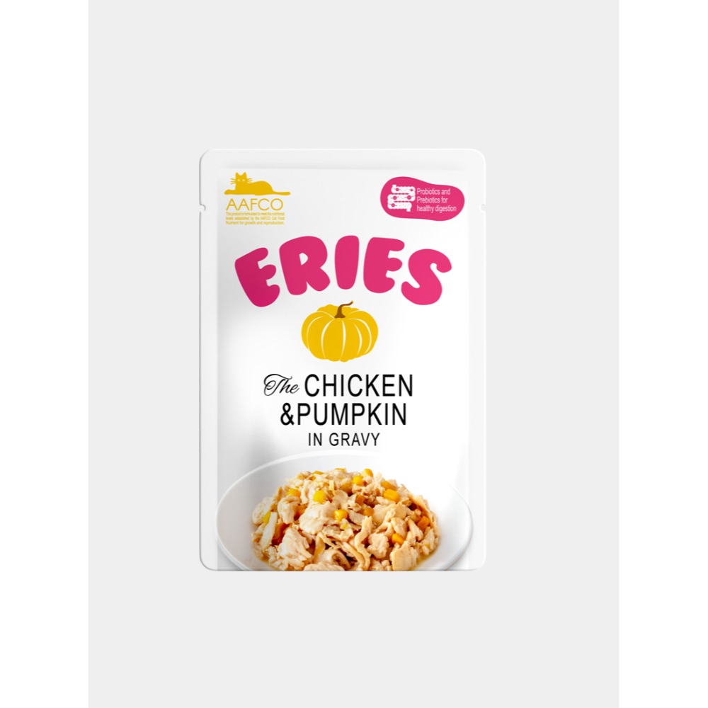 Eries 伊瑞思 貓主食餐包 80g 好肚肚益生元貓主食餐包系列 大肉塊滿足口感 補充優質蛋白-規格圖6