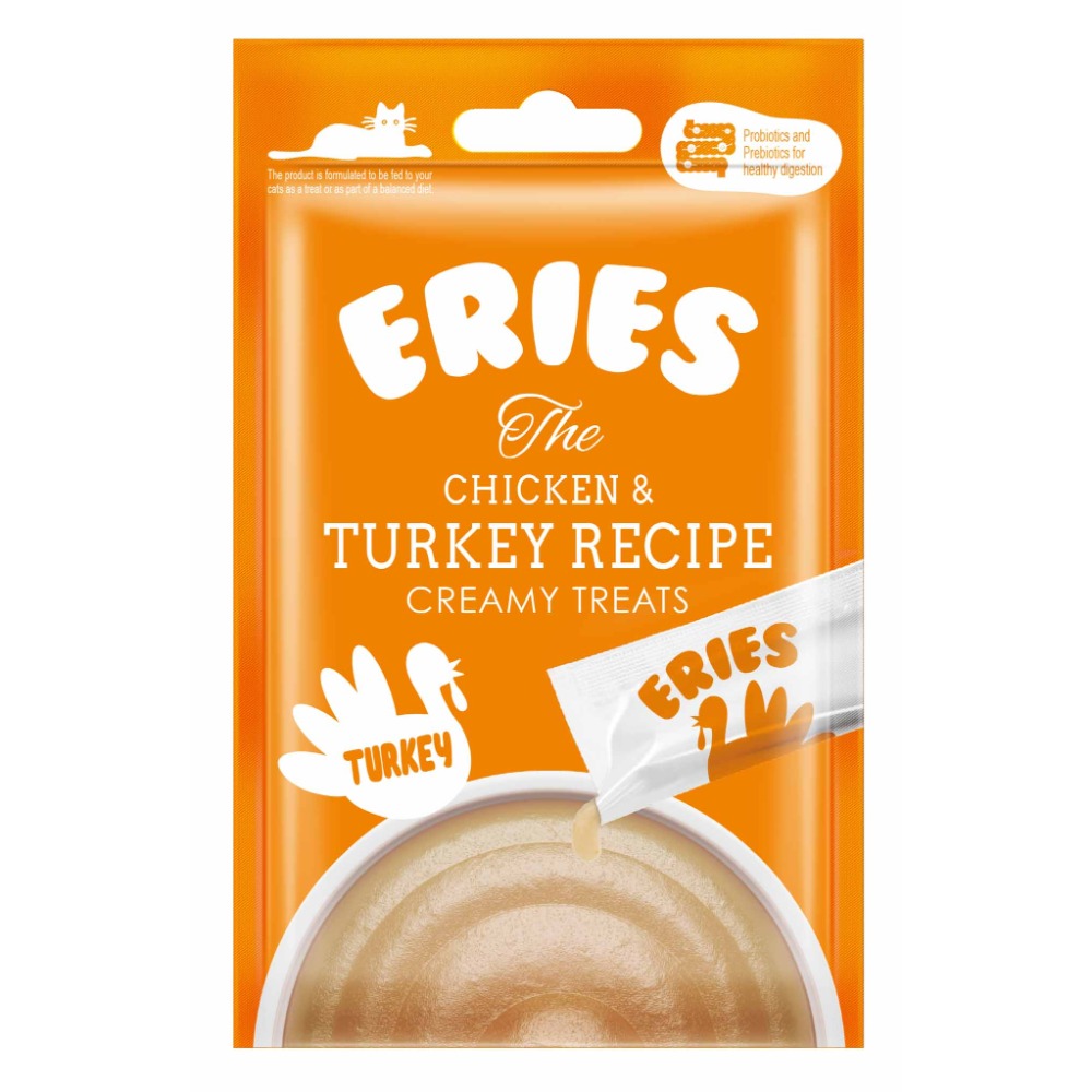 ERIES 伊瑞思 貓肉泥 益生元 10g*4條/包 幫助腸胃保健 補水 挑嘴貓專用-規格圖7