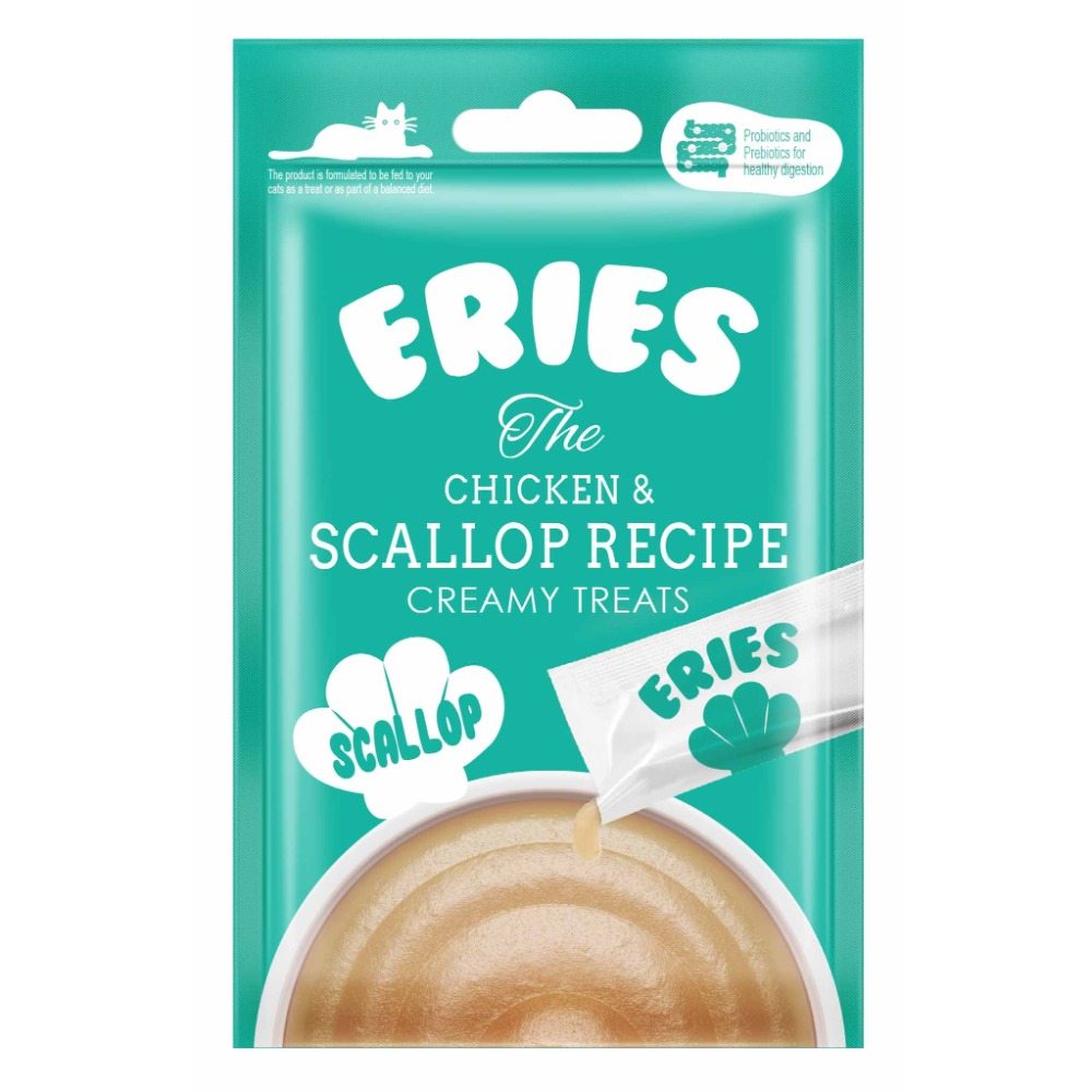 ERIES 伊瑞思 貓肉泥 益生元 10g*4條/包 幫助腸胃保健 補水 挑嘴貓專用-規格圖7